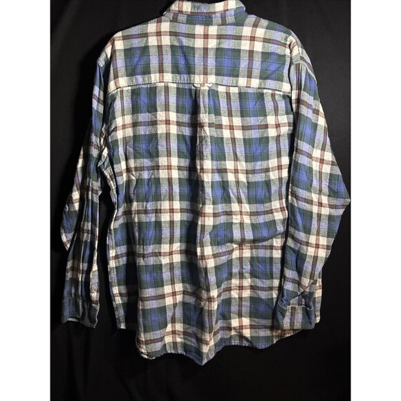 90s Wear First Flannel Shirt Mens L Long Sleeve Plaid Button Up - Picture 7 of 7
